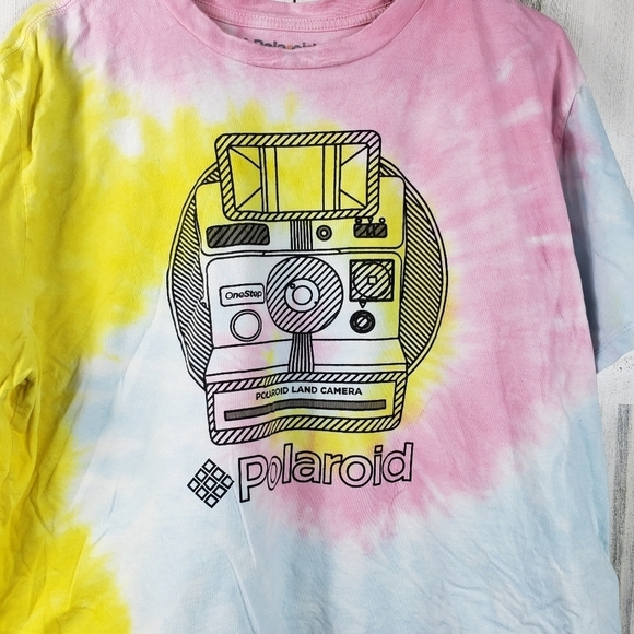 Polaroid tie dye crop short sleeve tshirt women's plus size XXXL - Picture 2 of 8